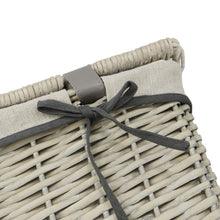 Load image into Gallery viewer, Grey Rectangular Willow Storage Hamper