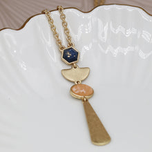 Load image into Gallery viewer, Gold Geometric Drop Necklace
