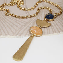 Load image into Gallery viewer, Gold Geometric Drop Necklace
