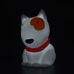 White Dog with Orange Patch LED Nightlight - Mini