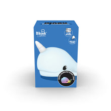 Load image into Gallery viewer, Blue Narwhal - Colour Changing LED Night Light Medium