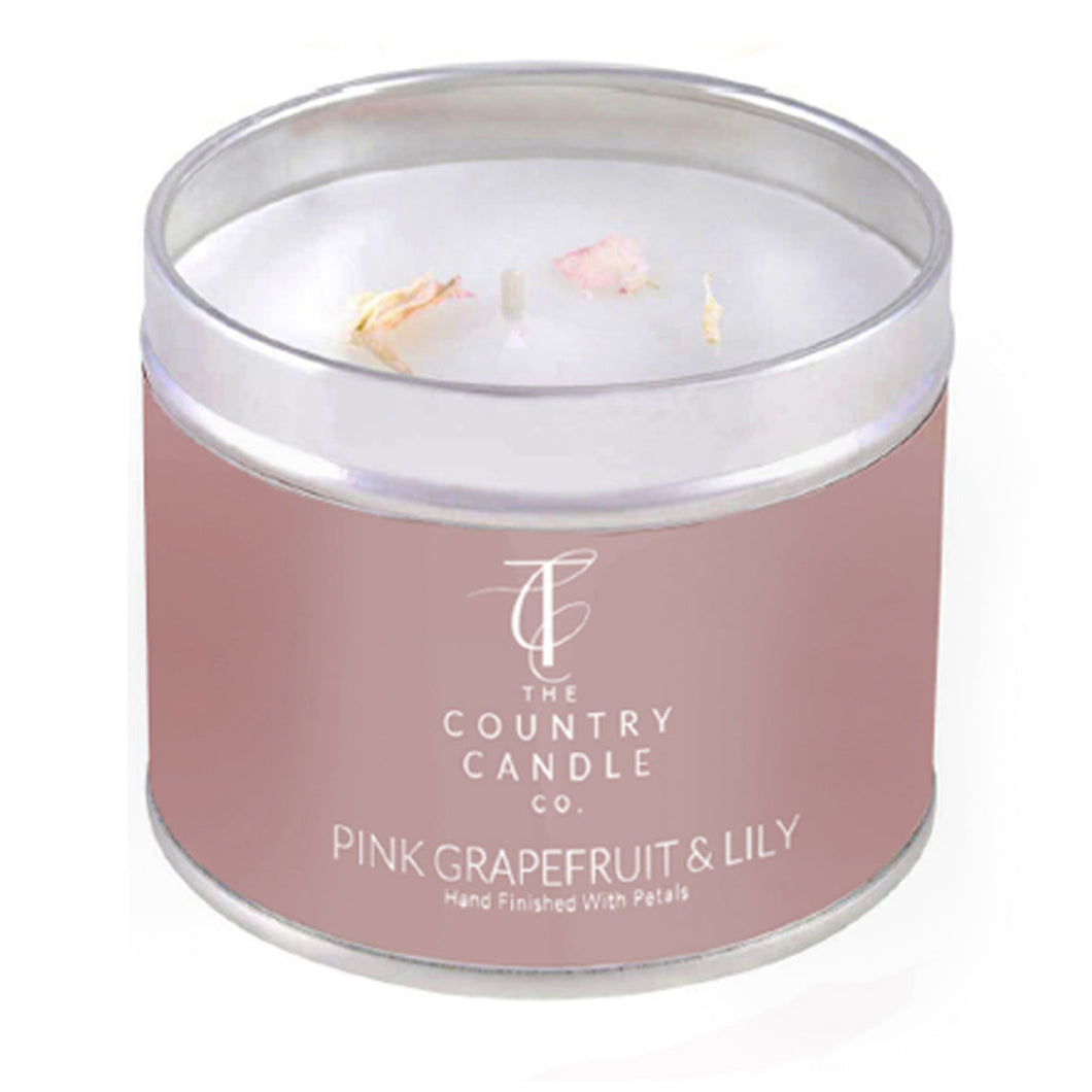 Pink Grapefruit & Lilly Pastels Tin Candle