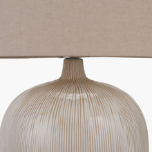 Load image into Gallery viewer, Natural and Cream Textured Ceramic Table Lamp