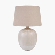 Load image into Gallery viewer, Natural and Cream Textured Ceramic Table Lamp