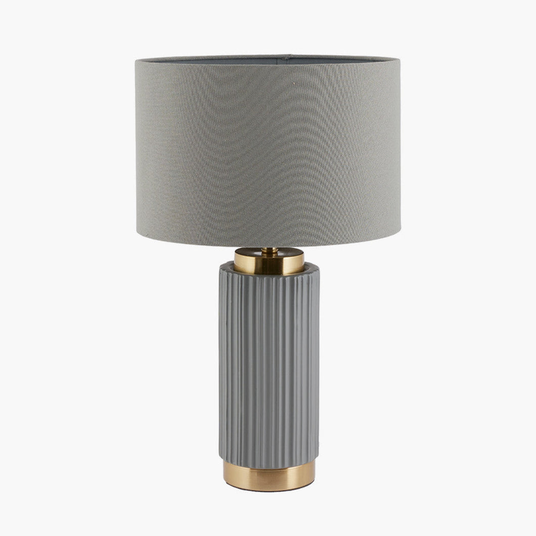 Grey Gold Metal Table Lamp