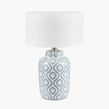 Load image into Gallery viewer, Grey and White Pattern Ceramic Table Lamp