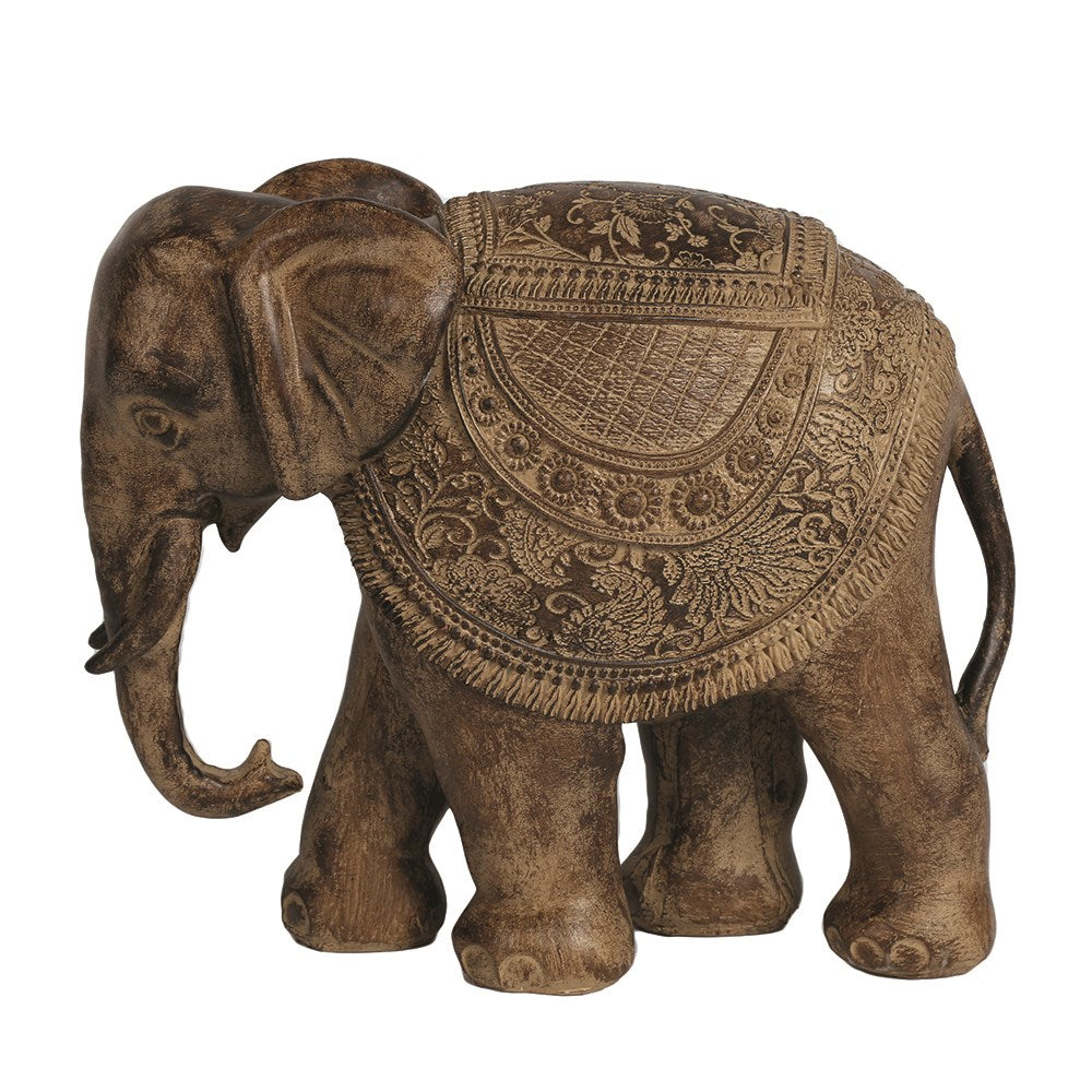 Carved Effect Elephant Small