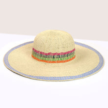 Load image into Gallery viewer, Wide Brim Sun Hat with Pink
