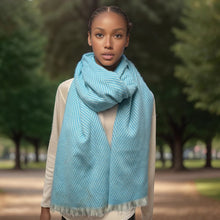 Load image into Gallery viewer, Turquoise Neon Shawl