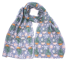 Load image into Gallery viewer, Grey Lanterns Scarf