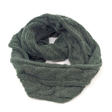 Load image into Gallery viewer, Cable Knit Double Snood - Green