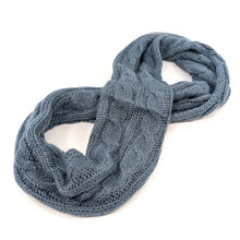 Load image into Gallery viewer, Cable Knit Double Snood - Denim Blue