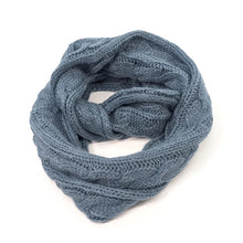 Load image into Gallery viewer, Cable Knit Double Snood - Denim Blue