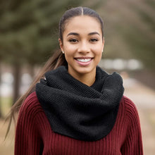Load image into Gallery viewer, Close Knit Double Snood - Black