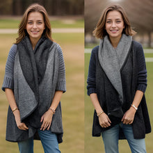 Load image into Gallery viewer, Sleeveless Reversible Jacket - Black/Grey