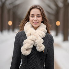 Load image into Gallery viewer, Faux Fur Corkscrew Collar - Cream