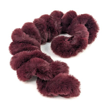 Load image into Gallery viewer, Faux Fur Corkscrew Collar - Dark Red