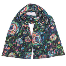 Load image into Gallery viewer, Abstract Floral Scarf Green