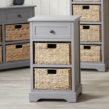 Load image into Gallery viewer, Devonshire Grey Wood 1 Drawer 2 Basket Unit

