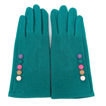 Load image into Gallery viewer, Buttoned Gloves - Green