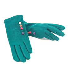 Load image into Gallery viewer, Buttoned Gloves - Green