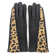 Load image into Gallery viewer, Animal Print Brushstroke Gloves - Black