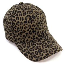 Load image into Gallery viewer, Velvet Feel Cap - Natural Green Print