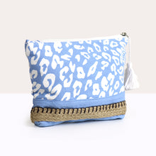 Load image into Gallery viewer, Blue &amp; White Leopard Print Pouch
