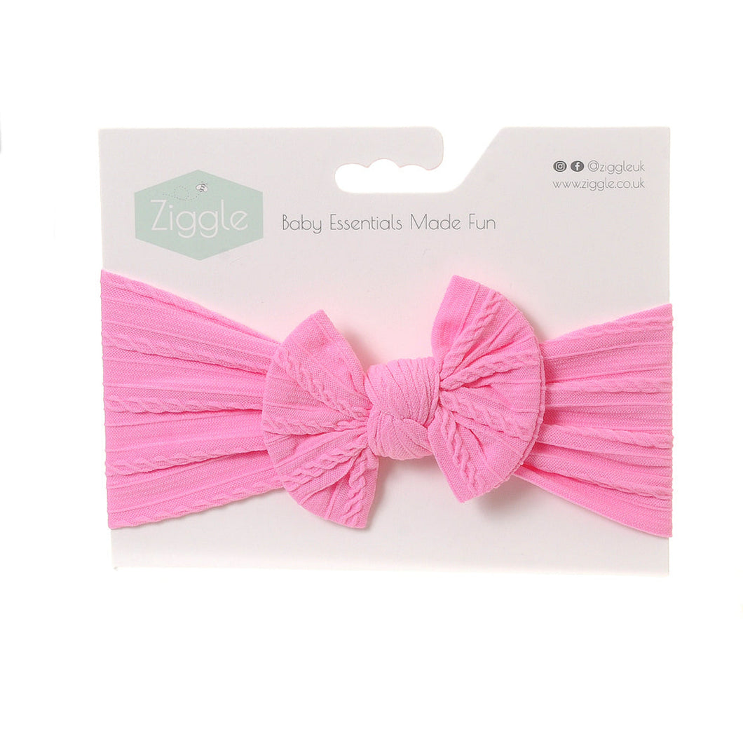 Bright Pink Top Bow Turban