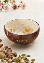 Load image into Gallery viewer, Coconut Shell Bowl - Daisies