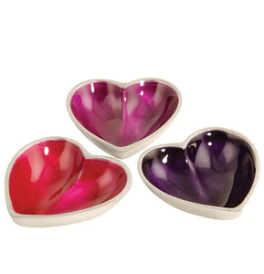 Mini Recycled Aluminium Heart Dish - Various Colours