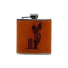 Load image into Gallery viewer, Cricket Leather Hip Flask