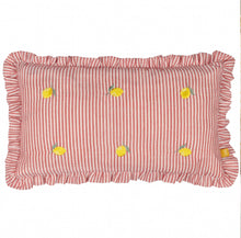 Load image into Gallery viewer, Lemons Embroidered Ruffle Cushion
