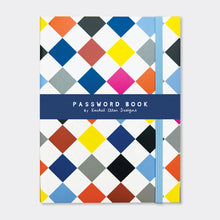 Load image into Gallery viewer, Password Book - Multicolour Diamond Pattern