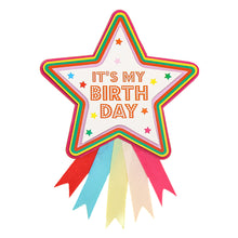 Load image into Gallery viewer, Birthday Star Rosette Badge