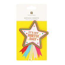 Load image into Gallery viewer, Birthday Star Rosette Badge