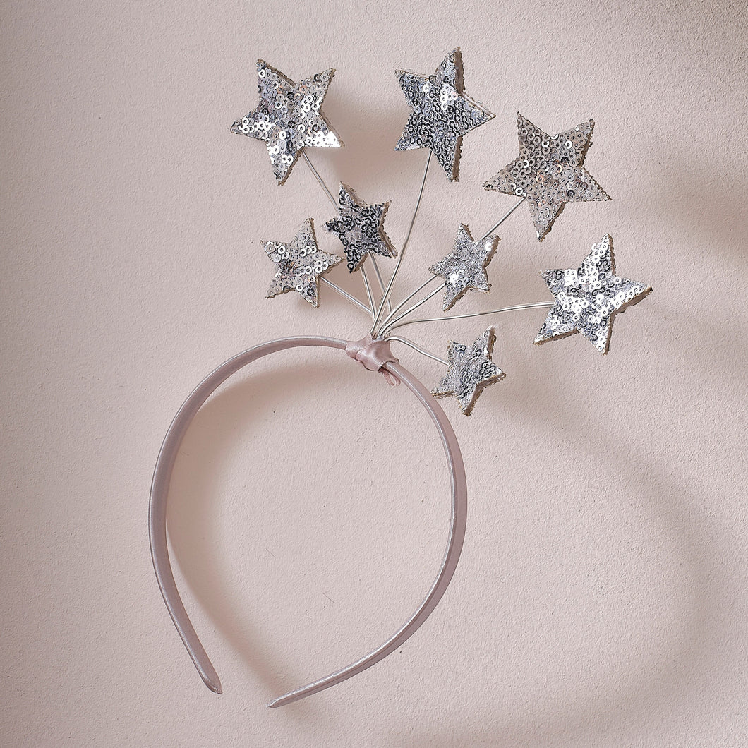 Pink & Silver Sequin Star Headband