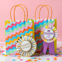 Load image into Gallery viewer, "Queen For A Day" Birthday Rosette Badge
