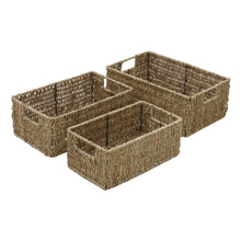 Load image into Gallery viewer, Seagrass Rectangular Storage Baskets
