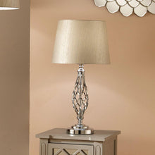 Load image into Gallery viewer, Twist Detail Table Lamp- Silver