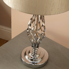 Load image into Gallery viewer, Twist Detail Table Lamp- Silver