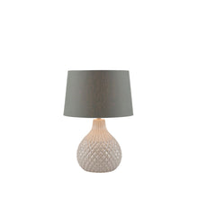 Load image into Gallery viewer, Grey Geo Ceramic Table Lamp