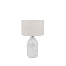 Load image into Gallery viewer, White Floral Ceramic Table Lamp