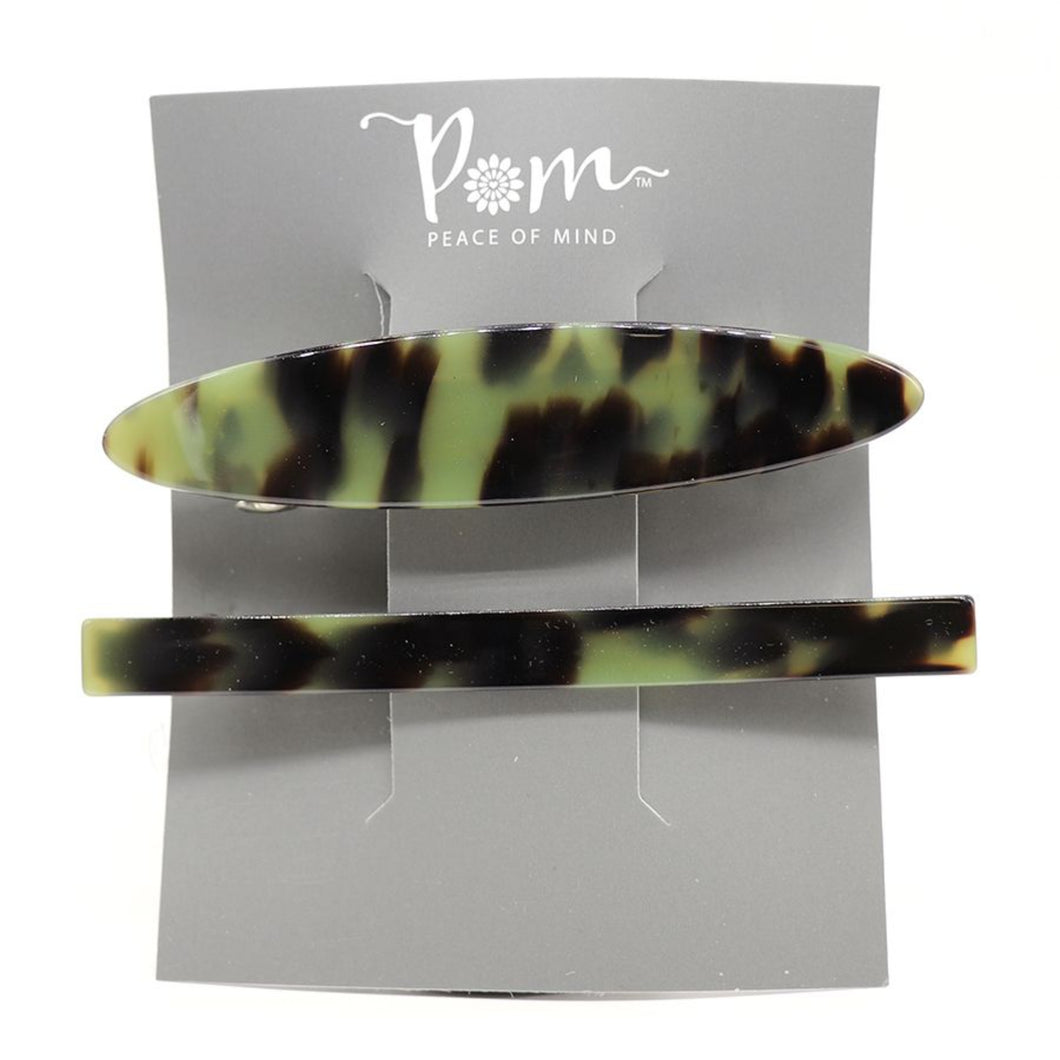 Olive Green Hair Clips