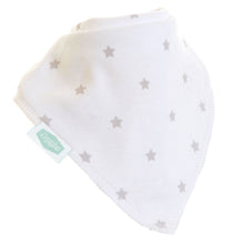 Load image into Gallery viewer, White Grey Stars Dribble Bib