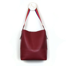 Load image into Gallery viewer, Red Shoulder Bag With Striped Handle
