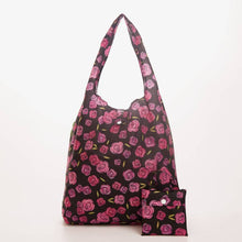 Load image into Gallery viewer, Black Rose Eco Foldable Shopping Bag