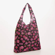 Load image into Gallery viewer, Black Rose Eco Foldable Shopping Bag