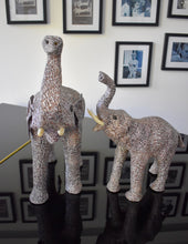 Load image into Gallery viewer, A-Z Newsprint Decorative Papier Mache Elephants