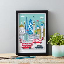 Load image into Gallery viewer, Jessica Hogarth Illustrated London Skyline Art Print